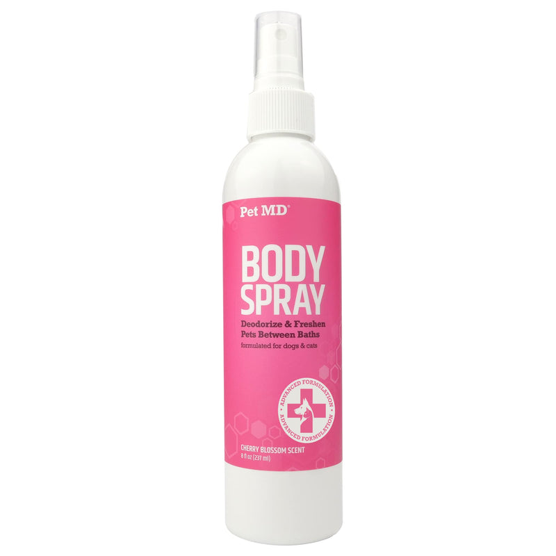 Pet MD Body Spray for Dogs & Cats - Deodorizing Dog Perfume Reduces Static & Eliminates Odor - Long-Lasting Pet Cologne Spray for Dogs - Japanese Cherry Blossom Scent - 8 oz - BeesActive Australia