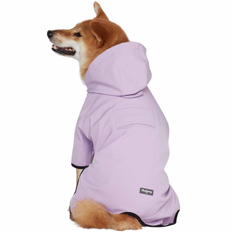 Blueberry Pet 4 Colors Waterproof Dog Softshell Jacket, Hooded Raincoat and Windbreakers Size 18 (Pack of 1) Lilac - BeesActive Australia