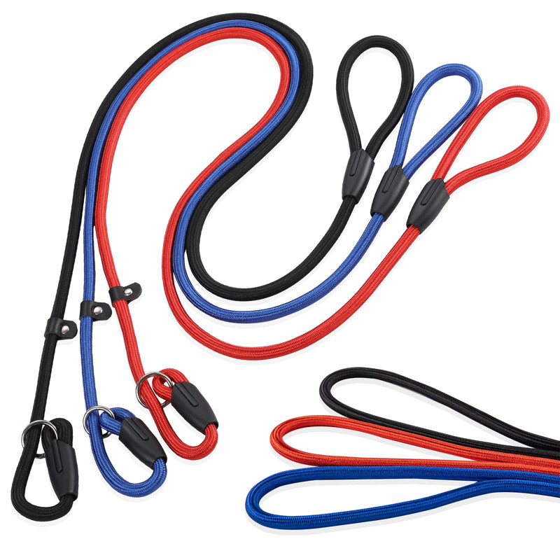 FOVRLZSE 3pcs Slip Lead Dog Leash,Strong Nylon Rope Leash,Training Leash for Large Medium and Small Dogs - BeesActive Australia