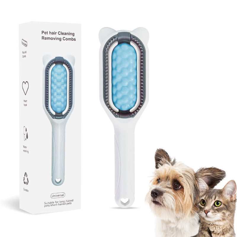 Pet Knots Remover, Reusable Cat and Dog Hair Remover,4 in 1 Universal Pet Hair Remover for Pet Hair Cleaning and Grooming,Remove Rough Fur,Blue blue - BeesActive Australia