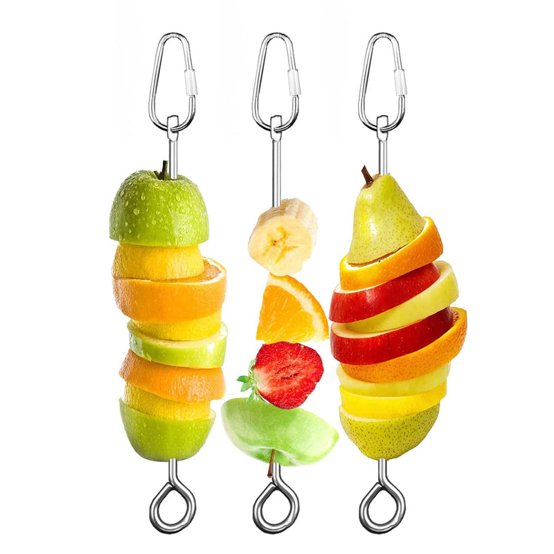 Bird Cage Food Holder Parrot Fruit Vegetable Skewer Bird Cage Feeder Foraging Toy for Parakeet Budgie Macaw - BeesActive Australia
