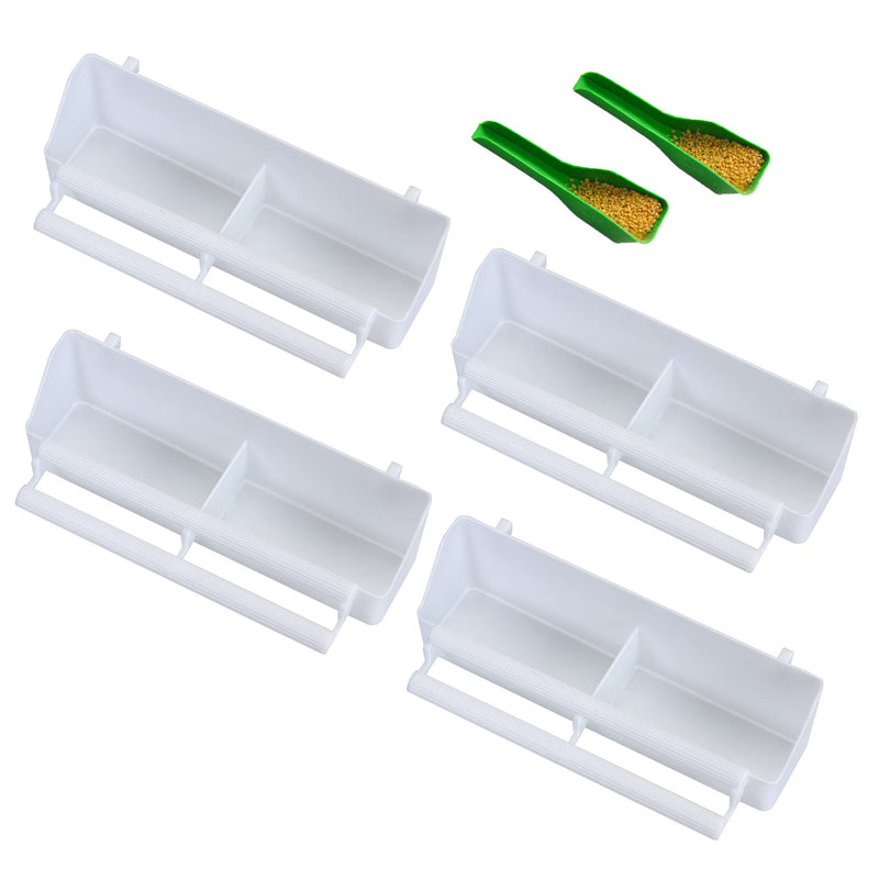 Seneme Bird Water Dispenser for Cage, Bird Food Feeder for Cage, Bird Food Bowl Cups, Bird Waterer Food Feeder, Birds Dispenser Feeder, Hanging Food Feeder for Cage with Feeder Accessories 4 Pack - BeesActive Australia