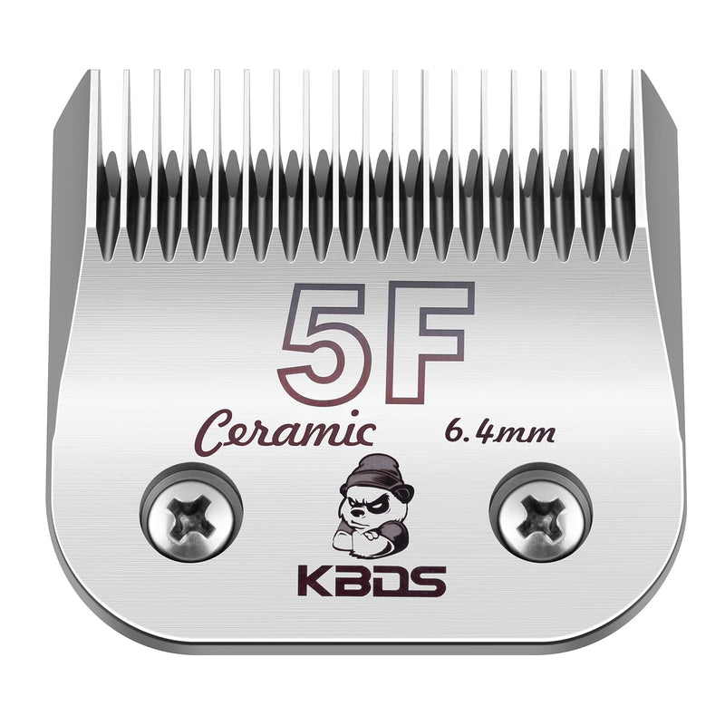KBDS Detachable Pet Dog Grooming Ceramic Clipper Blades,Compatible with Most Andis,Oster A5/A6,Wahl KM Series Clippers,Size 5FC 1/4'' Inch 6.4mm Cut Length, 5F Blade - BeesActive Australia