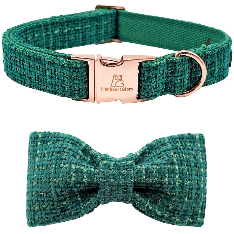 Lionheart glory Dog Bow Collar Dog Collar with Bows Adjustable Soft Dog Collars with Bowtie, Pet Collars Bow Tie for X-Small Small Medium Large Dogs Gift X-Small (Pack of 1） green - BeesActive Australia