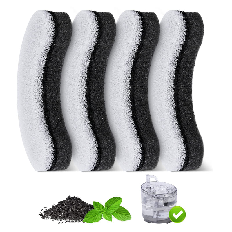 BFLICROY Cat Water Fountain Filters, Replacement Filters Compatible with NPET WF050 & WF100 Automatic Pet Fountain, Activated Carbon Cat Fountain Filters 3 Filtration System 4 Pack - BeesActive Australia