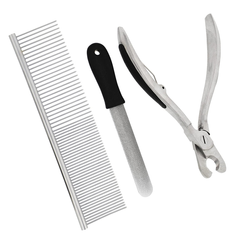 MiMu Large Dog Nail Clippers for Thick Nails - Steel Dog Nails Trimmer Tool with Comb and Nail File for Large Small Pets - BeesActive Australia