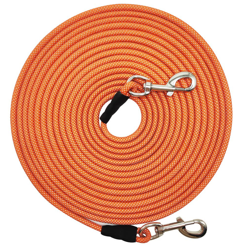 MayPaw Reflective Dog Tie Out Rope, 1/4" by 4m, 6m, 8m, 10m, 12m, 15m, 18m, 23m, 30m Long Tether for Yard Outdoor Medium Small Dogs / Puppy Training Lead 8m (26 Foot) Orange - BeesActive Australia