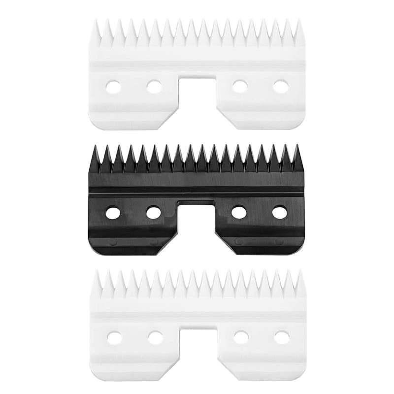 3pcs Oster Fast Feed Clipper Ceramic Blade - Pet Dog Cat Grooming Clipper Replacement Blades, for A5 Trimmer Series, for Andis 18 Teeth Detachable Ceramic Blade Part, for Wahl KM2 KM5 KM10 - BeesActive Australia