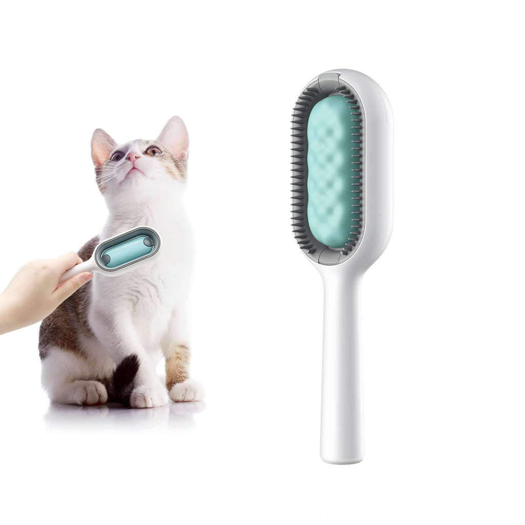 Sichy Cat Brush Self Cleaning Slicker Brushes, Pet Grooming Brush for Cats and Dogs, Pet Grooming Brush Tool Gently Removes Loose Undercoat, Mats Tangled Hair Slicker Brush for Pet Massage-Self Cleaning Blue - BeesActive Australia