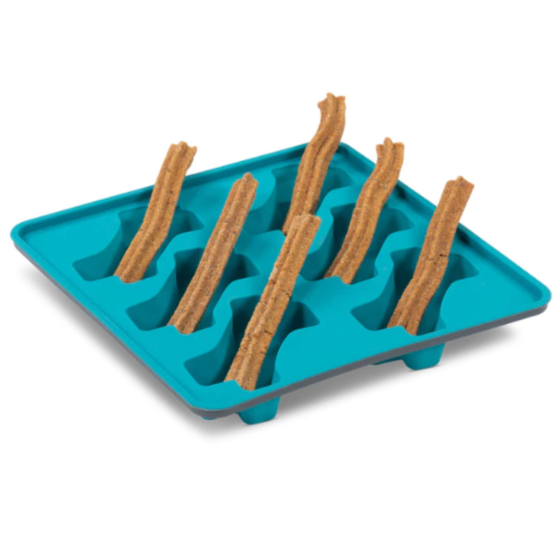 Messy Mutts Framed Silicone Popsicle Mold | 10” x 10” Tray | 6 Easy to Fill Treats Per Tray | 1.5 oz and 3 oz Fill Lines for Perfect Pour | DIY Dog Pupsicle Popsicle Mold | Dishwasher Safe Blue - BeesActive Australia