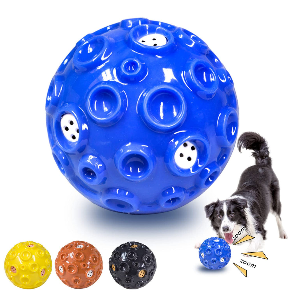 Dog Durables Queaky Toys with Rolling, Safe & Non-Toxic Dog Chewable Ball for All Dog Breed, Fun Giggle Sounds When Rolled or Shaken, Suitable for Indoor and Outdoor Blue - BeesActive Australia