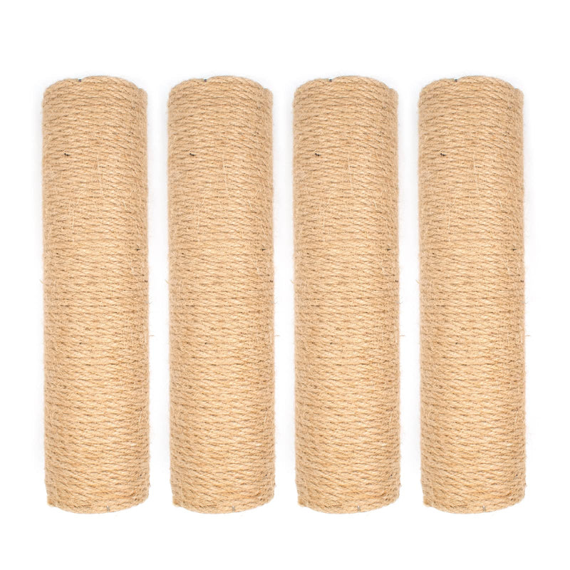 10 Inch Cat Scratching Posts Replacement Sisal Rope Scratcher Post with M8 Screws Jute Rope Scratcher Refill for Cat Tree Tower Refurbishment Cat Scratching Stump Heightening Parts, 4pcs - BeesActive Australia