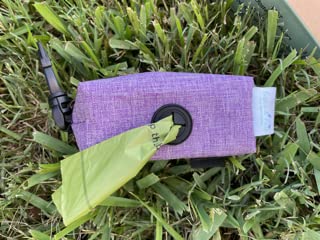 Foster & Pals Purple Canvas Dog & Cat Poop Bag Holder | Dispenser | Water Resistant Material | Fits Any Leash | Durable Zipper - BeesActive Australia