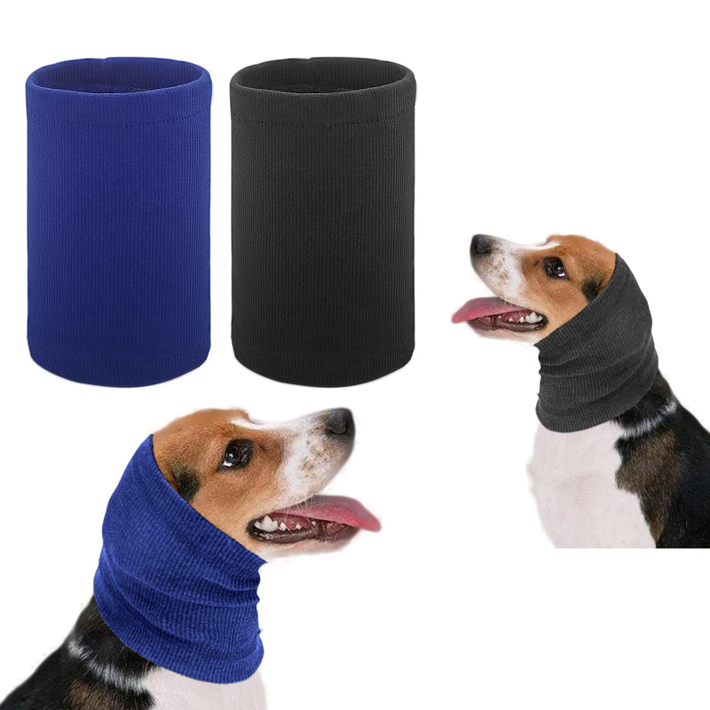Dog Ear Muffs Noise Protection, 2 Pcs for Dogs, Dog Noise Cancelling Ear Muffs, Quiet Ears for Dogs, Dog Ear Wrap, The Grooming Tool for Calming Dogs(Black and Blue,M) - BeesActive Australia