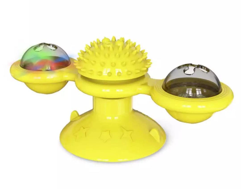 Damyn Windmill cat Toy Rotary Table Tickle cat Bath Glowing Toy Ball - BeesActive Australia