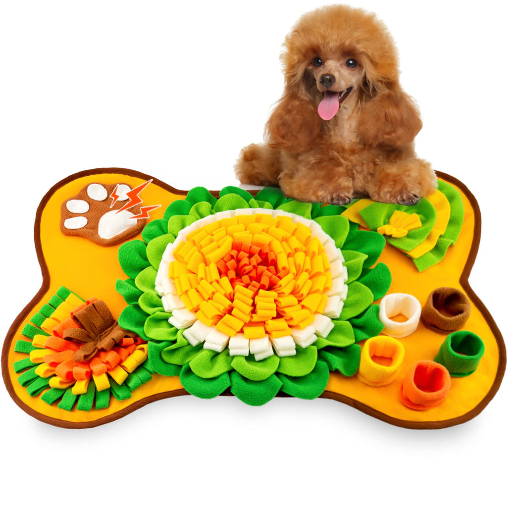 GoxRunx Snuffle Mat for Dogs, Pet Snuffle Mat for Small and Medium Dogs, Interactive Sniff Mat Feeding Mat for Puppies, Slow Feeder Dog Treat Mat for Training and Stress Relief - BeesActive Australia