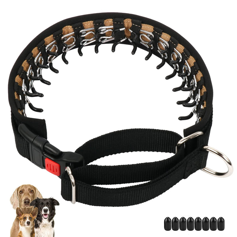 Martingale Collar for Dogs, No Pull Dog Collar for Small Medium Large Dogs, Dog Walking Collar for Pulling, Anti Pull Dog Martingale Training Collars with Buckle Medium,2.5mm,20-Inch,14.5-18.5"Neck Black - BeesActive Australia