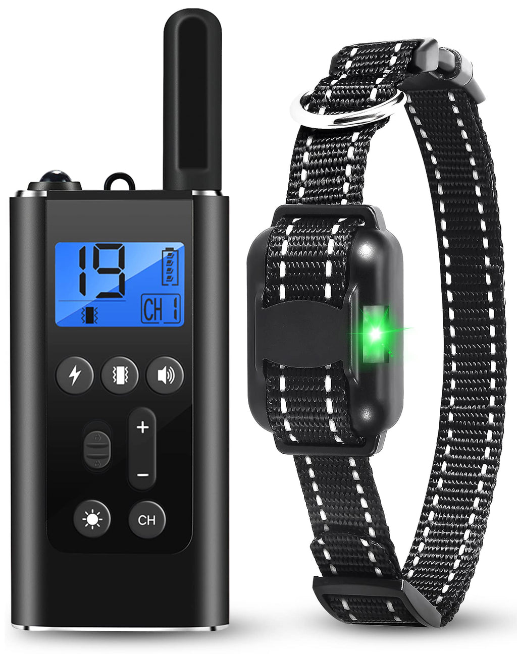 AEMEXT Dog Training Collar with Remote Rechargeable Waterproof Dog Shock Collar for Small Medium Large Dogs Electric Bark Collar 4 Safety Training Modes Vibration/Beep/Shock/Light, 2600ft Range Remote - BeesActive Australia