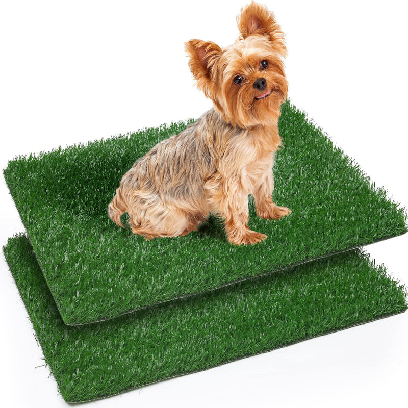 Oiyeefo Artificial Pet Pee Grass Mat for Puppy, Pet Turf Fake Grass Replacement Pad for Dog Potty Training, Indoor and Outdoor - 2 Packs (18" x 23") - BeesActive Australia