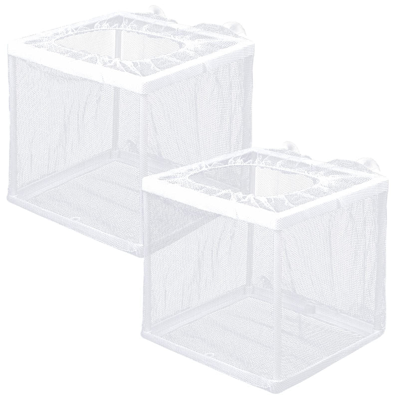 Fish Tank Breeder Net 2 Pcs Aquarium Fish Breeder Box, Separation Net, Small Fish Breeder Isolation Box, Hatching Box for Newborn Small Fish Aquarium Fish Tank(16x15.5x14.5cm) - BeesActive Australia