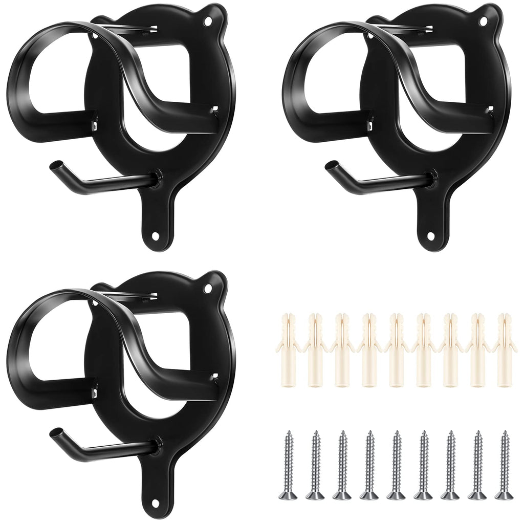 3 Counts Horse Bridle Rack Bridle Bracket Bridle Hooks Horse Tack Storage Halter Hanger Metal Bridle Holder with Tubes and Screw for Horse Barn Supplies, Black - BeesActive Australia