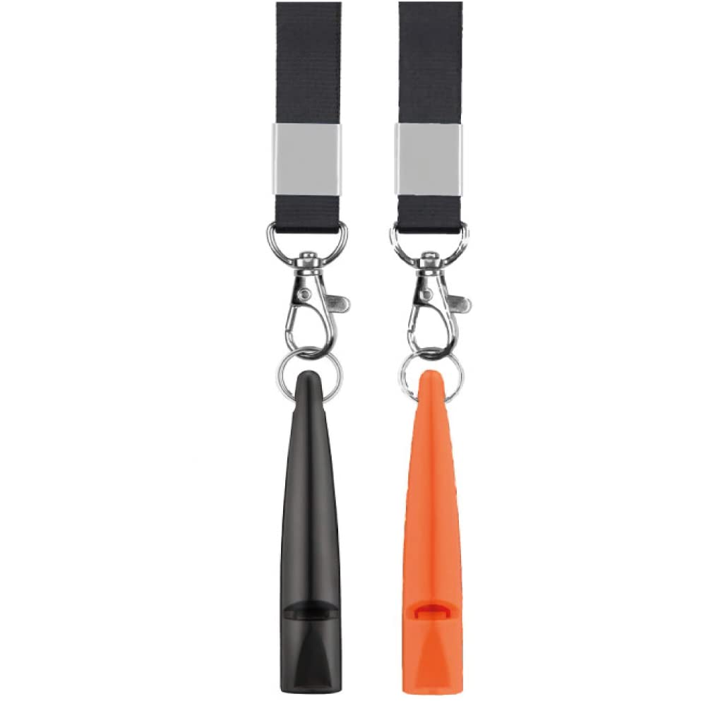 TDL 2 Pack Gundog Whistle with Lanyard - Black & Orange Used for Recall & Dog Training - Long Distance - Loud Pitch - Dog Whistle - Consistent Frequency - BeesActive Australia