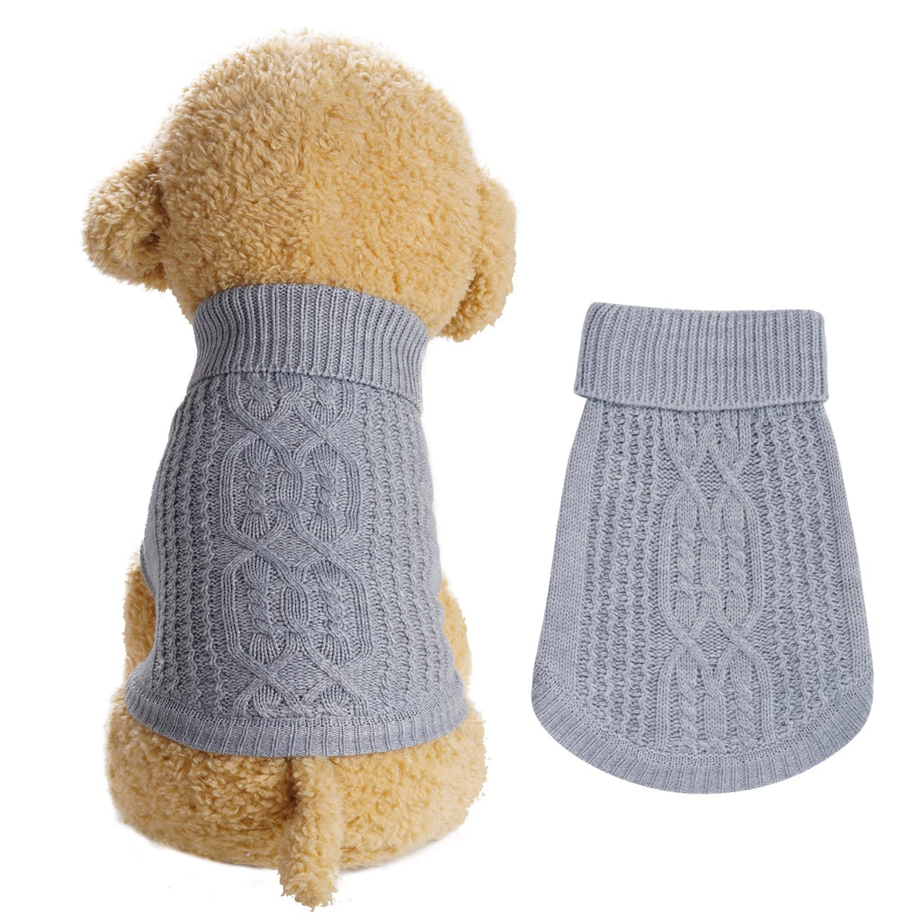 Topbuti Dog Sweater Knitted Pet Cat Sweater Turtleneck Knitwear Sleeveless Pet Clothes Warm Dog Coat Doggie Pullover Kitten Puppy Sweatshirt Doggy Apparel Outfits for Fall Winter Cold Weather Small - BeesActive Australia