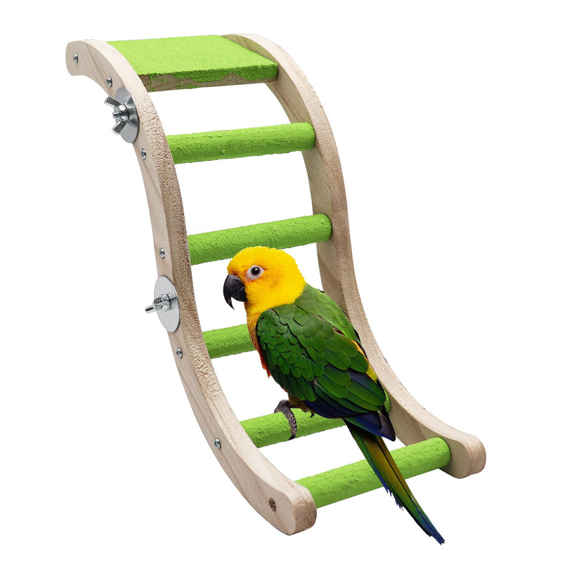 Bird Ladder Bridge, Wooden Pet Parrot Hamster Climbing Ladder Toys, Pet Bird Cage Accessories, Wood Climbing Ladder Perch for Bird Parrot Hamster Squirrel Sugar Gliders Parakeets Cockatiels(S Shape) S Shape - BeesActive Australia
