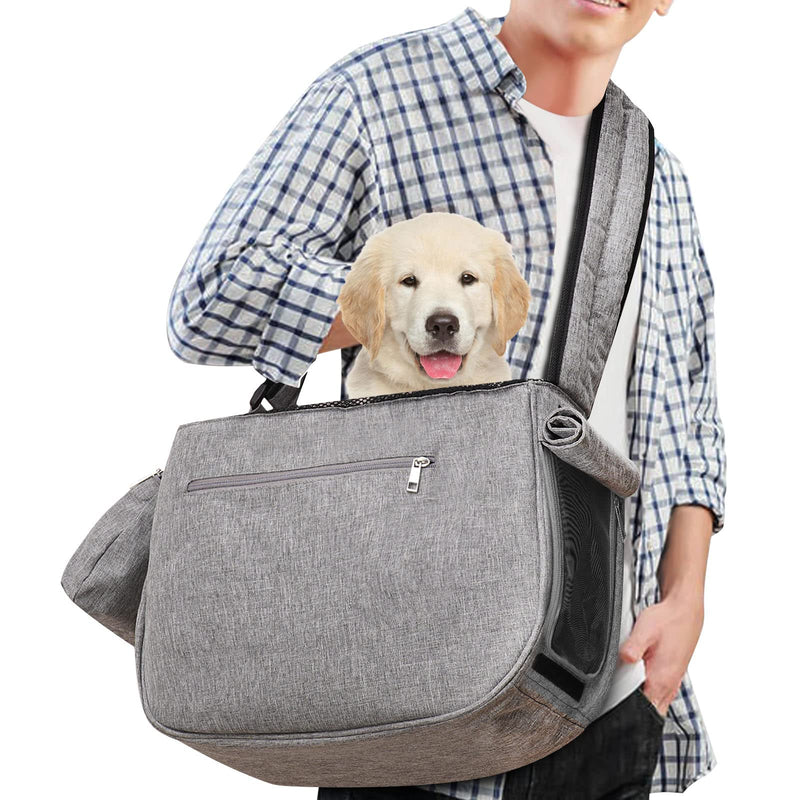 Rialnach Pet Dog Sling Carrier, Fits up to 27.5lb, Extra-Large Hand Free Safe Puppy Carrier, Large Dog Bag with Bottom Support and Breathable Mesh Window, Outdoor Travel Hiking, for Medium Dogs, Cats - BeesActive Australia