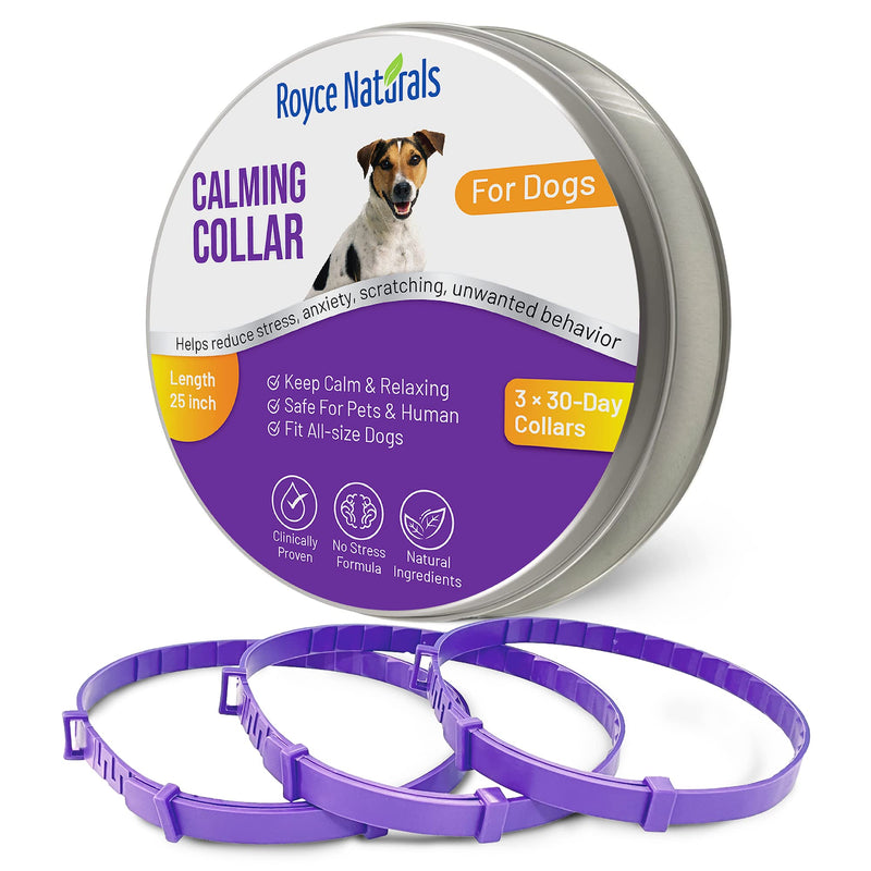 3 Pack Calming Collar for Dogs, Dog Anxiety Relief, Pheromone Dog Calming Collars, Breakaway Dog Collar, Dog Calm Collar, Separation Anxiety Relief for Dogs, Reduce Dog's Anxiety and Stress - BeesActive Australia