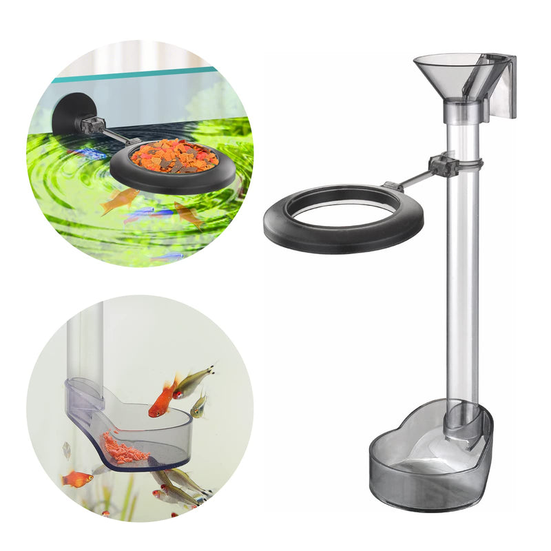UPETTOOLS Shrimp Feeding Dish Set, Aquarium Fish Feeder Tube Kit with Feeding Ring,Cleaning Brush for Fish Tank - BeesActive Australia