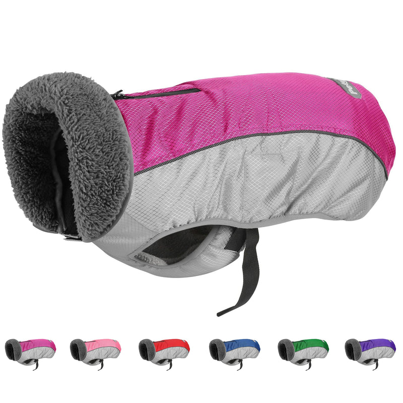 Dog Winter Coat, Ripstop Dog Jacket with Reflective Stripes, Christmas Waterproof Dog Sweater with Harness Hole, Warm Pet Winter Vest for Small Medium Extra Large Dogs 2XL Rosy Red - BeesActive Australia
