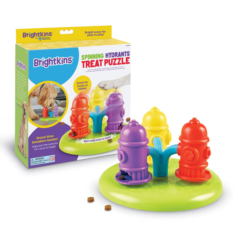 Brightkins Spinning Hydrants Treat Puzzle - 3 Colorful Hydrant Feeders Puzzle for Dogs, Puzzles for Dogs, Toys for Dog Stimulation, Dog Treat Puzzles - BeesActive Australia