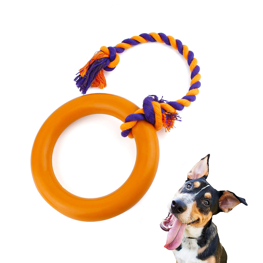 NAMSAN Dog Rope Toy with Ring Indestructible Rope Dog Toy Ring Interactive Pet Rubber Chew Toys for Aggressive Small, Medium, Large Dogs - BeesActive Australia