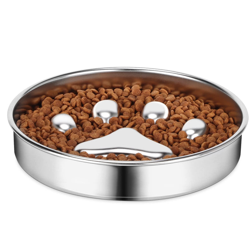 AIPERRO 304 Stainless Steel Slow Feeder Dog Bowls, Metal Dog Food Bowls, Dog Water Bowl for Small & Medium Sized Dogs, Fun Bloat Stop Pet Bowl - BeesActive Australia