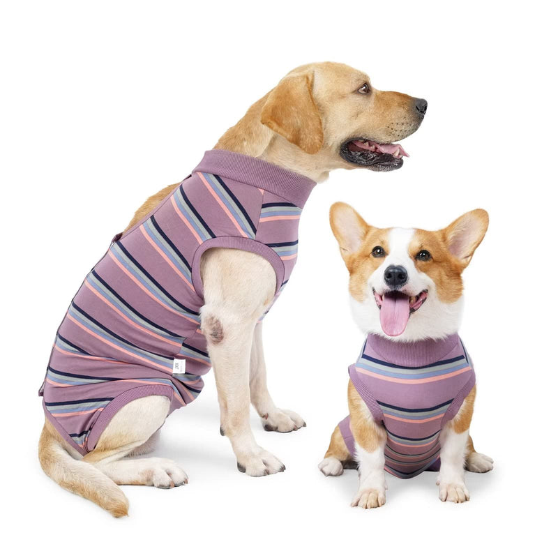 HEYWEAN Dog Surgical Recovery Suit for Dogs Keep Dog from Licking Abdominal Wound E-Collar Alternative After Surgery Wear Multicolour X-Large WineRed - BeesActive Australia