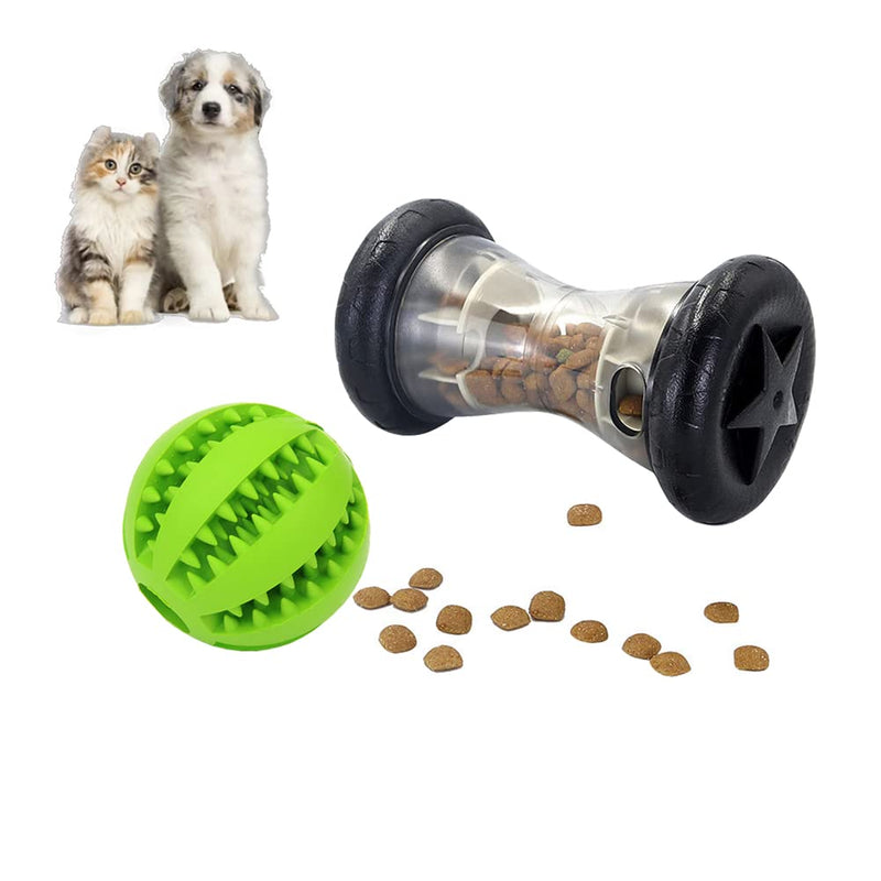 Volacopets 2 Pack Dog Puzzle Toys, Interactive Dog Toys for Small Dogs, Slow Feeder, Puppy Toys for Treat Dispensing, Dog Balls for Teeth Cleaning Chewing Black - BeesActive Australia