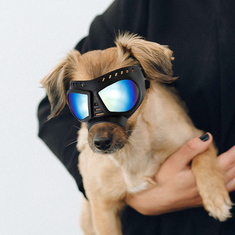 ENJOYING Dog Goggles Anti-UV Dog Sunglasses Soft Pet Motorcycle Eyewear Fog-Proof Windproof Shatterproof Dog Glasses for Dogs About Over 10 lbs Blue Small - BeesActive Australia