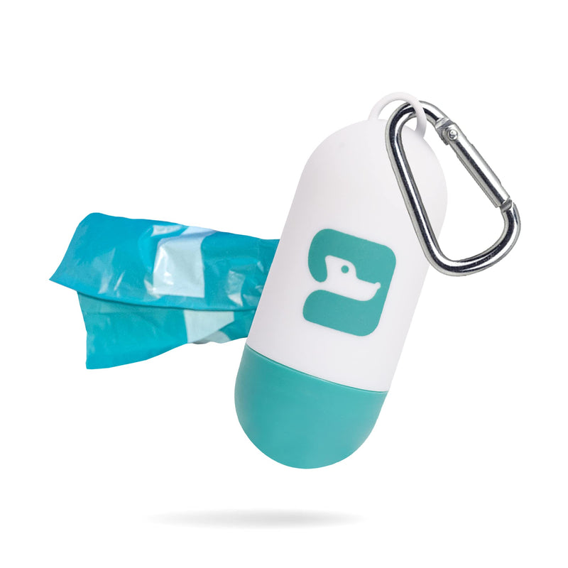 PawPail - Dog Poop Bag Holder for Leash, Durable Dog Waste Bag Dispenser With Sturdy Leash Clip, Portable Doggy Poop Bags Holder for Pet Waste, With 1 Roll of 15 PawBag Extra Large Poop Bags for Dogs - BeesActive Australia