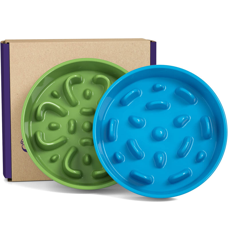 LE TAUCI Dog Bowl Slow Feeder Ceramic, 1.5 Cups Slow Feeding Dog Bowl Small Medium Breed, Puppy Slow Feeder Bow for Fast Eaters, Dog Dishes to Slow Down Eating, Puzzle Dog Food Bowl - BeesActive Australia