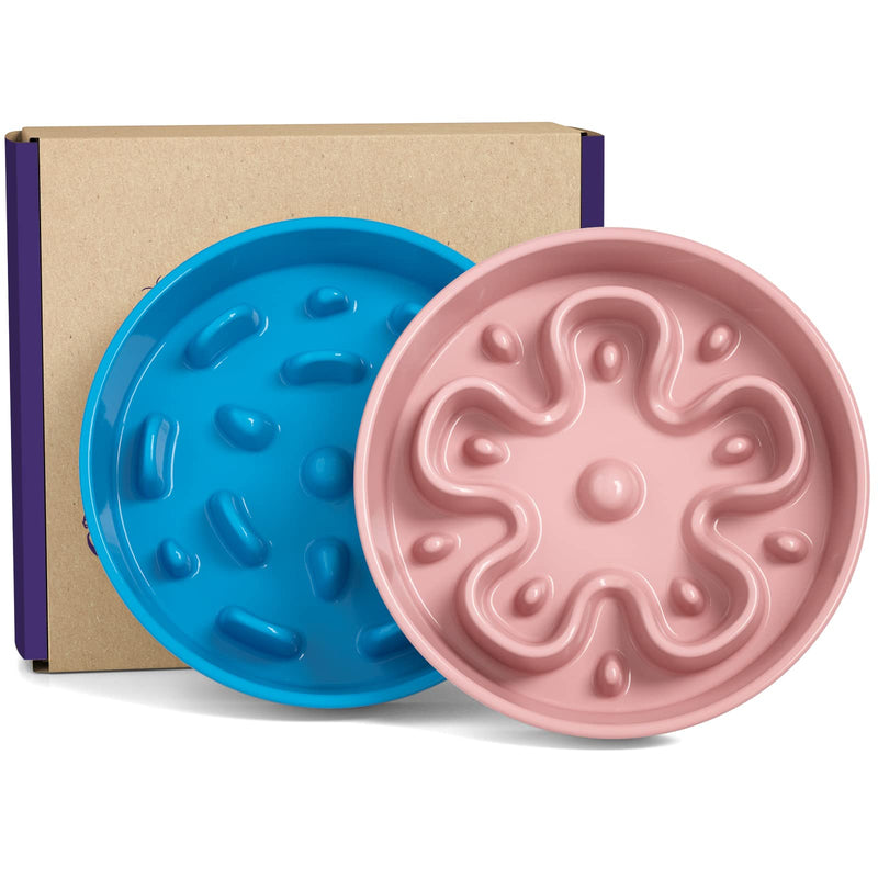 LE TAUCI Dog Bowl Slow Feeder Ceramic, 1.5 Cups Slow Feeding Dog Bowl Small Medium Breed, Puppy Slow Feeder Bow for Fast Eaters, Dog Dishes to Slow Down Eating, Puzzle Dog Food Bowl - BeesActive Australia
