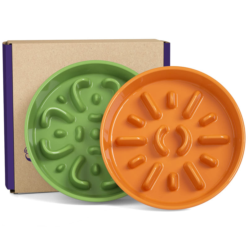 LE TAUCI Dog Bowl Slow Feeder Ceramic, 1.5 Cups Slow Feeding Dog Bowl Small Medium Breed, Puppy Slow Feeder Bow for Fast Eaters, Dog Dishes to Slow Down Eating, Puzzle Dog Food Bowl - BeesActive Australia