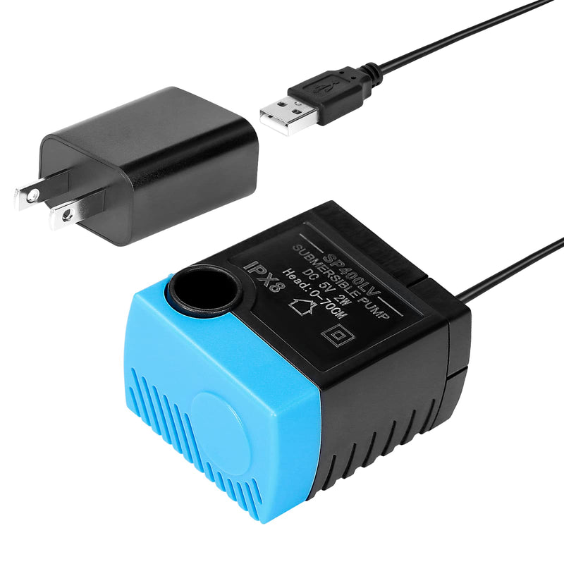 VinDox Replacement Pump for Pet Drinking Fountains- SP-400LV USB Replacement Pump with Adaptor - Compatible with PetSafe Drinkwell Ceramic, Stainless Steel and 360 Dog & Cat Water Dispensers - BeesActive Australia