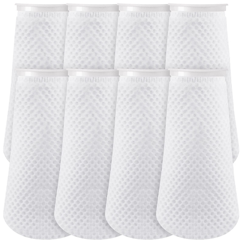Jecery 8 Pcs Filter Socks 4 Inch 3D Honeycomb Design Filter Sock 4 Inch Ring by 11.8 Inch Long Saltwater Aquarium Filter Sock 150μm Aquarium Sump Filter Sock Use in Fish Tank Sump Overflow, White - BeesActive Australia