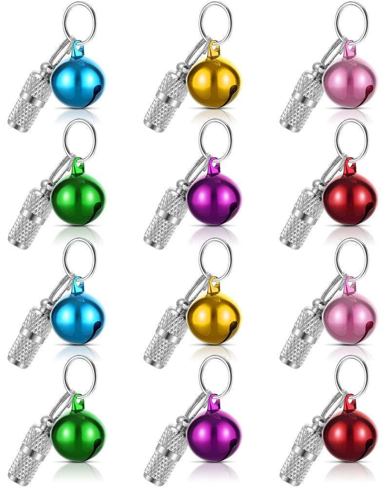 12 Sets of Cat Bells for Cat and Dog Collar Loud Pendant Pet Cat and Dog Bell Pet ID Tags with Name Tel Address Pet Pendant Accessories Cat Tag Multicolor Bell for Cat Pet Dog Puppy Kitten - BeesActive Australia