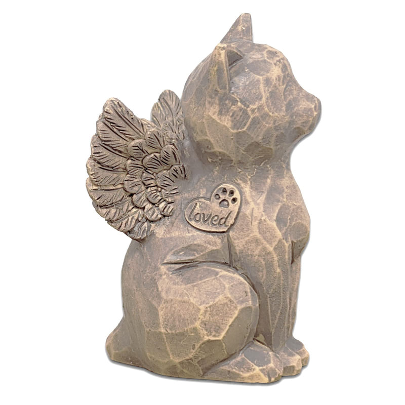 Tsyulog Cat Angel Memorial Figurine, Cat Memorial Gifts, Losing a Cat Sympathy Gift, Cat Gifts for Cat Lovers, Passed Away Cat Gift, Sculpted Hand-Painted Figure Natural-love My Cat (Dark) - BeesActive Australia