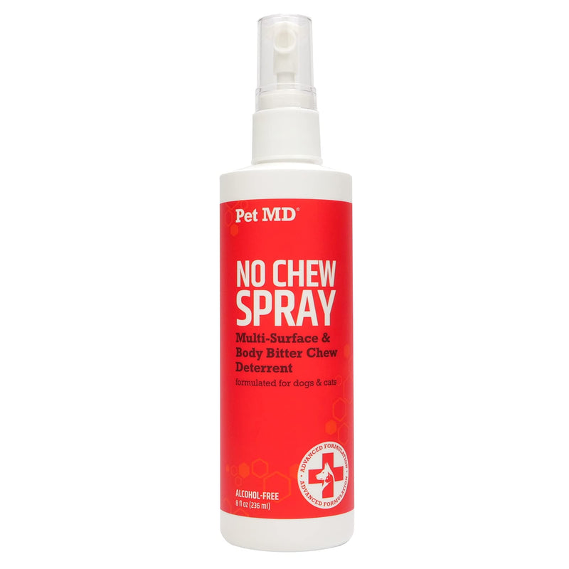 Pet MD No Chew Spray for Dogs & Cats - Multi-Surface Bitter Spray to Stop Biting & Chewing - Dog Deterrent Spray for Carpet, Furniture, Plants, & Skin - Anti Licking Cat Training Spray - 8 oz - BeesActive Australia