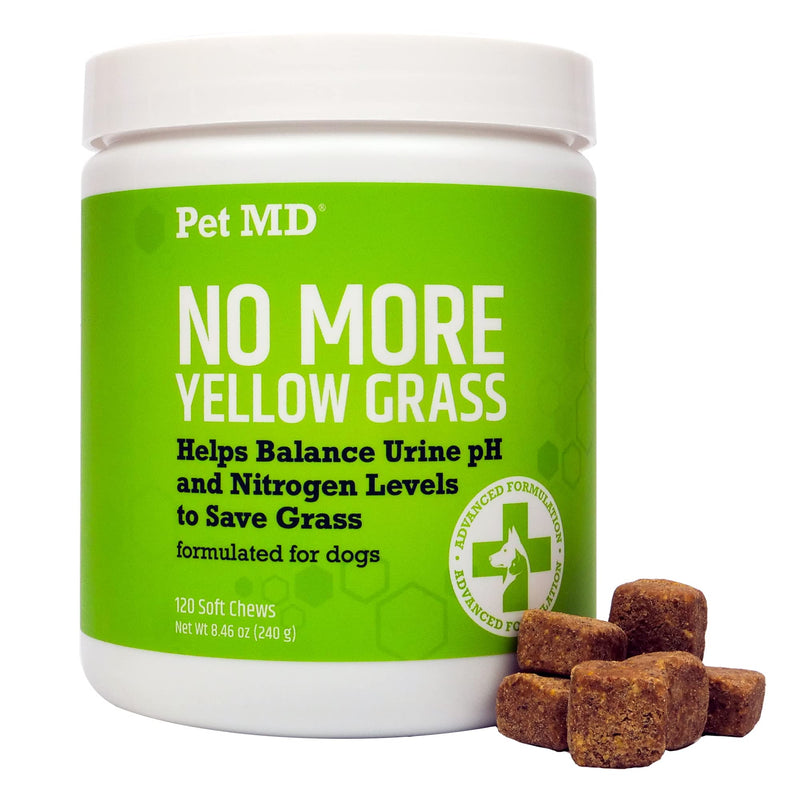 Pet MD Lawn Aid Chews - No More Yellow Spots Dog Urine Neutralizer for Lawn - pH-Balancing Helps Prevent Dog Pee from Killing Grass - Enhanced with Digestive Probiotics for Dogs & Puppies - 120 ct - BeesActive Australia