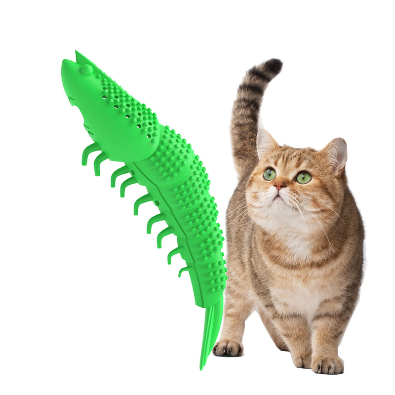 Cat Toothbrush Toy for Cat Teeth Cleansing, Cat Toothbrush Stick for Dental Care, Toothbrush Cat Toy for Chewers Cleaning, for Small Medium Large Cat (Green) - BeesActive Australia