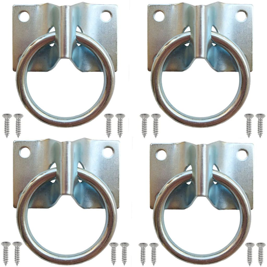 SUKEYME Cross Tie Ring for Horses, Block Tie Ring for Horse Stall/Stable, Tie Down Horse Barn Supplies 4 PACK - BeesActive Australia